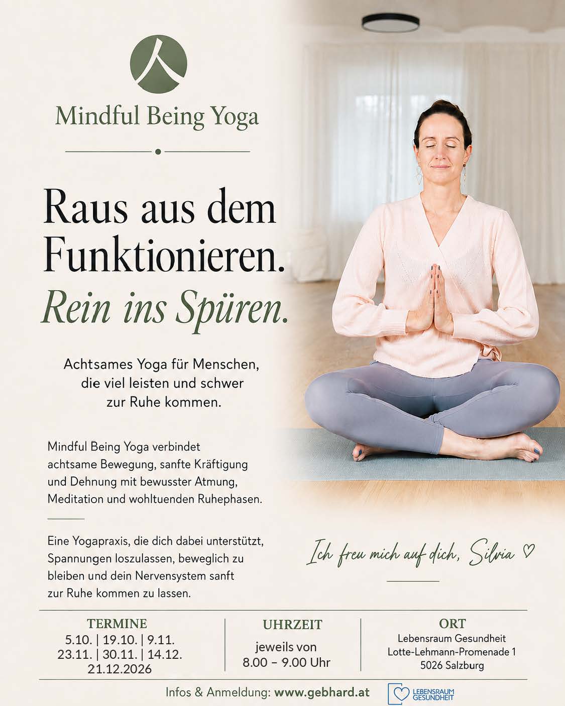Mindful Being Yoga - Silvia Gebhard Salzburg - Yoga-Morgenkurs